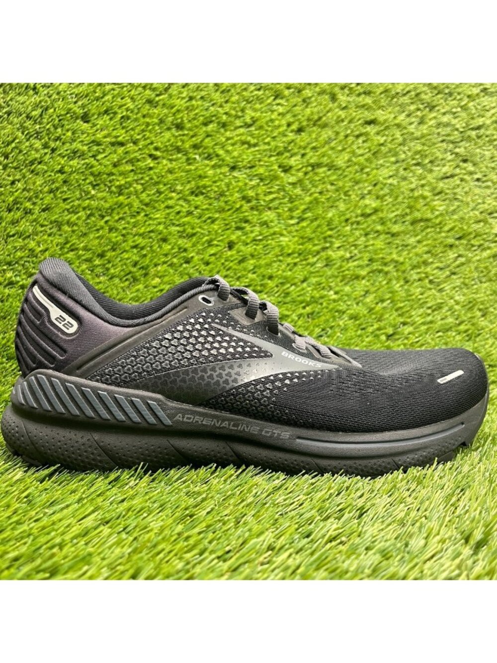 Brooks Adrenaline GTS 22 Mens Size 8.5 Black Athletic Running Shoes Sneakers